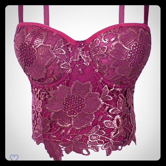 Floral corset crop top small - Picture 1 of 2